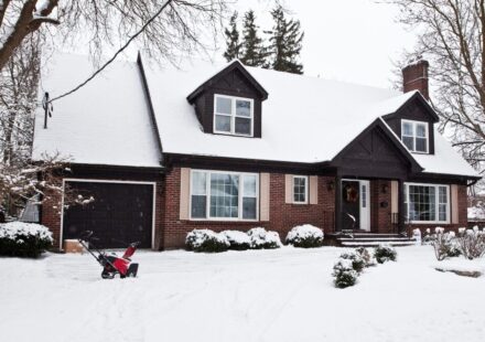 house covered in snow