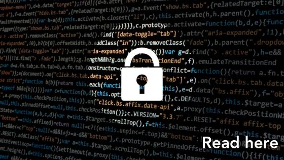 lock over computer screen with code Click here to read